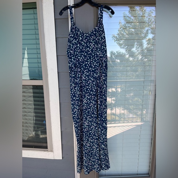 41 HAWTHORN MAXI WOMEN'S DRESS BLUE GREEN WITH POCKETS NWT - Picture 3 of 5